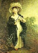 Thomas Gainsborough miss haverfield, c oil painting on canvas